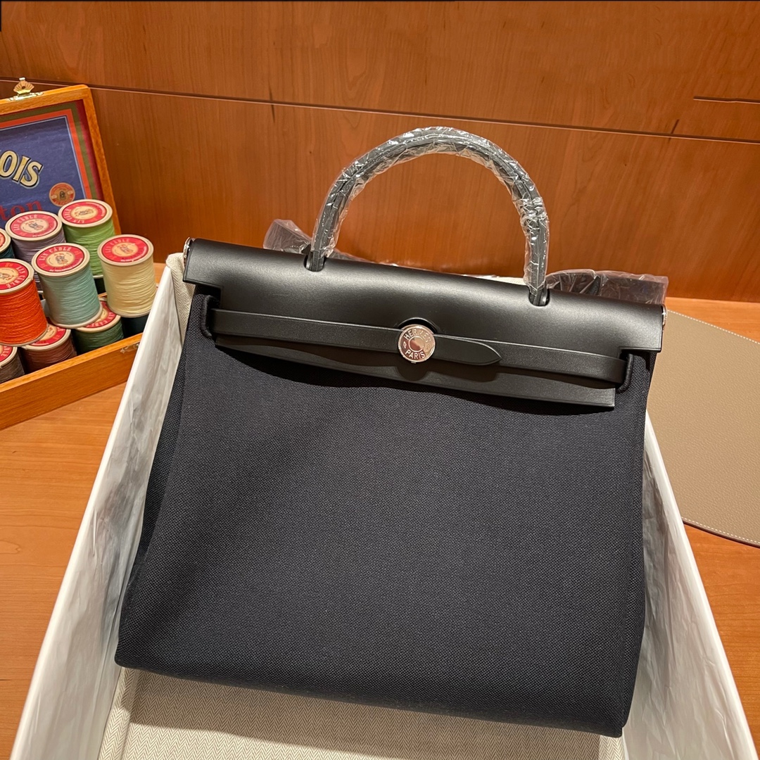 에르메스 에르백31 블랙 느와르 은장